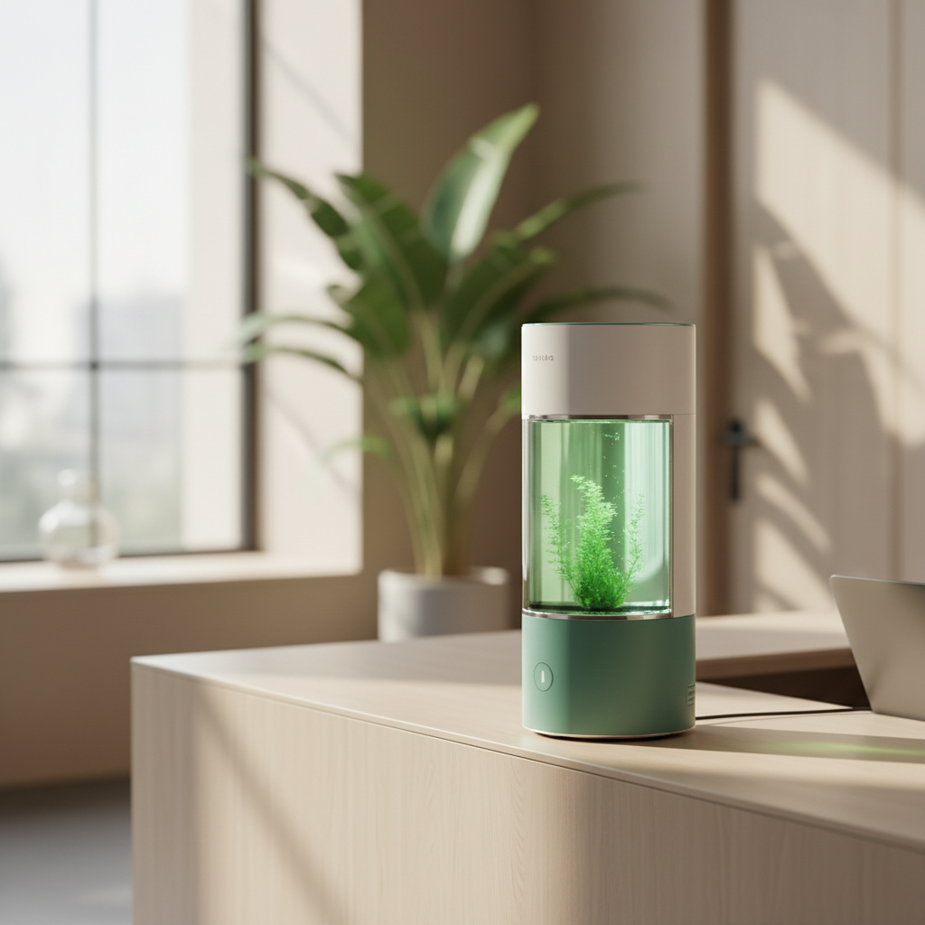 AirX living oxygen system on a corporate reception desk