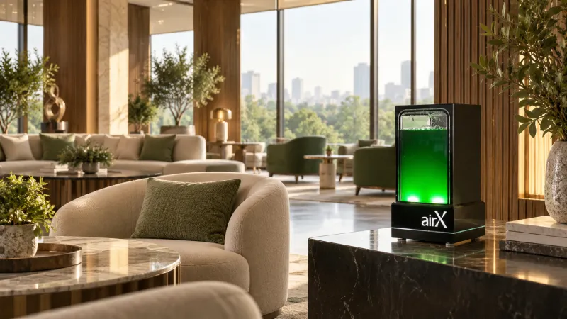 Luxury hotel lobby with AirX