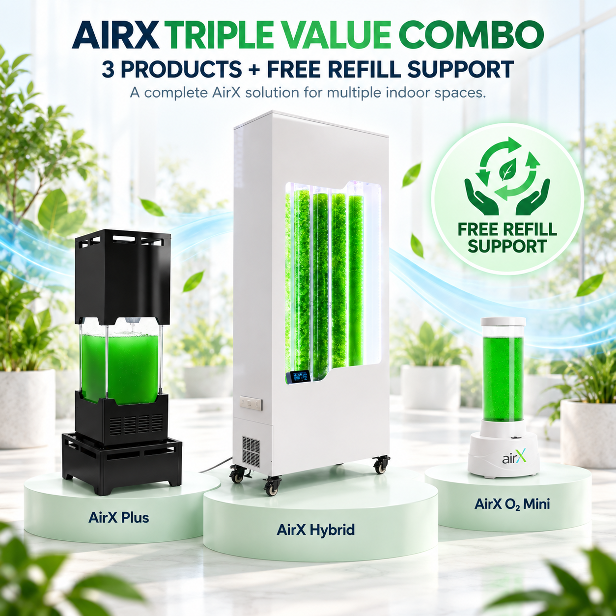 AirX Triple Value Combo – 3 Products + FREE Refill Support